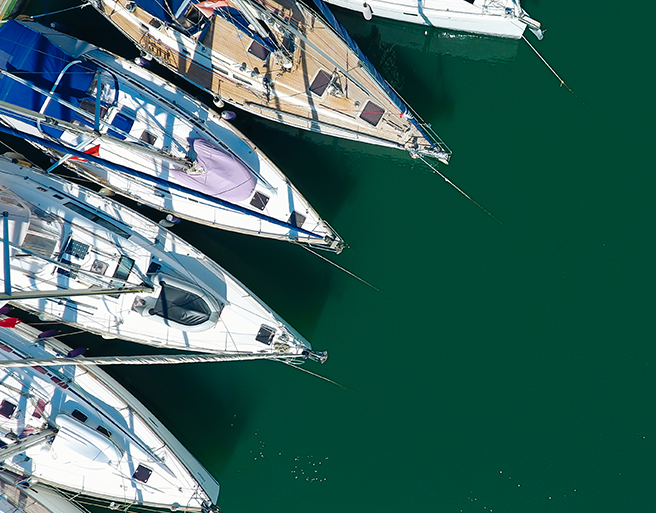 Boats in marina